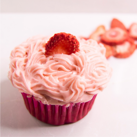 Vegan Fresh Strawberry Cupcake