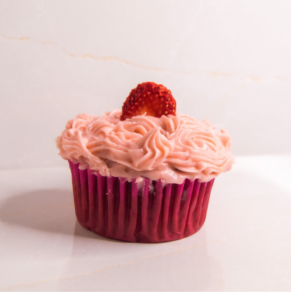 Vegan Fresh Strawberry Cupcake